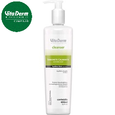 Sabonete Calmante Vita Derm 400ml Limpeza Pele pré maquiagem - Hidratante Facial e higienizante em Oferta na Shopee