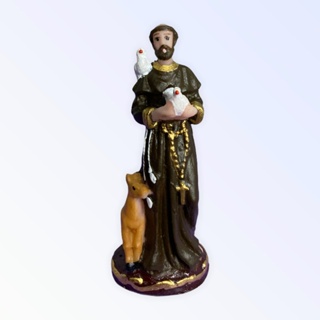 São Francisco de Assis Escultura em Resina 7 cm em Oferta na Shopee