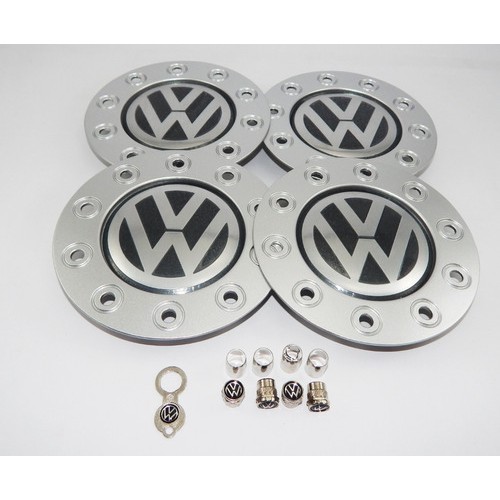 Kit 4 Calota Tampa Roda Brw 580 Passat Vr6 + Bico Volkswagen