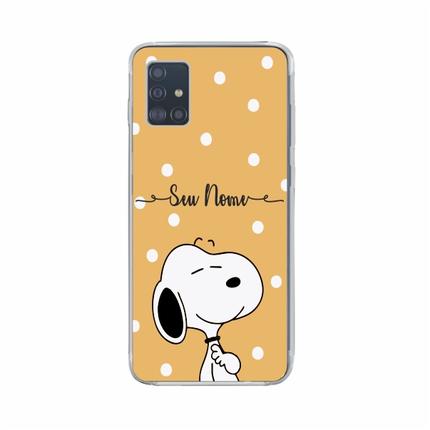 Capa de Celular Capinha Samsung A31 Personalizada  - Snoopy Com Nome