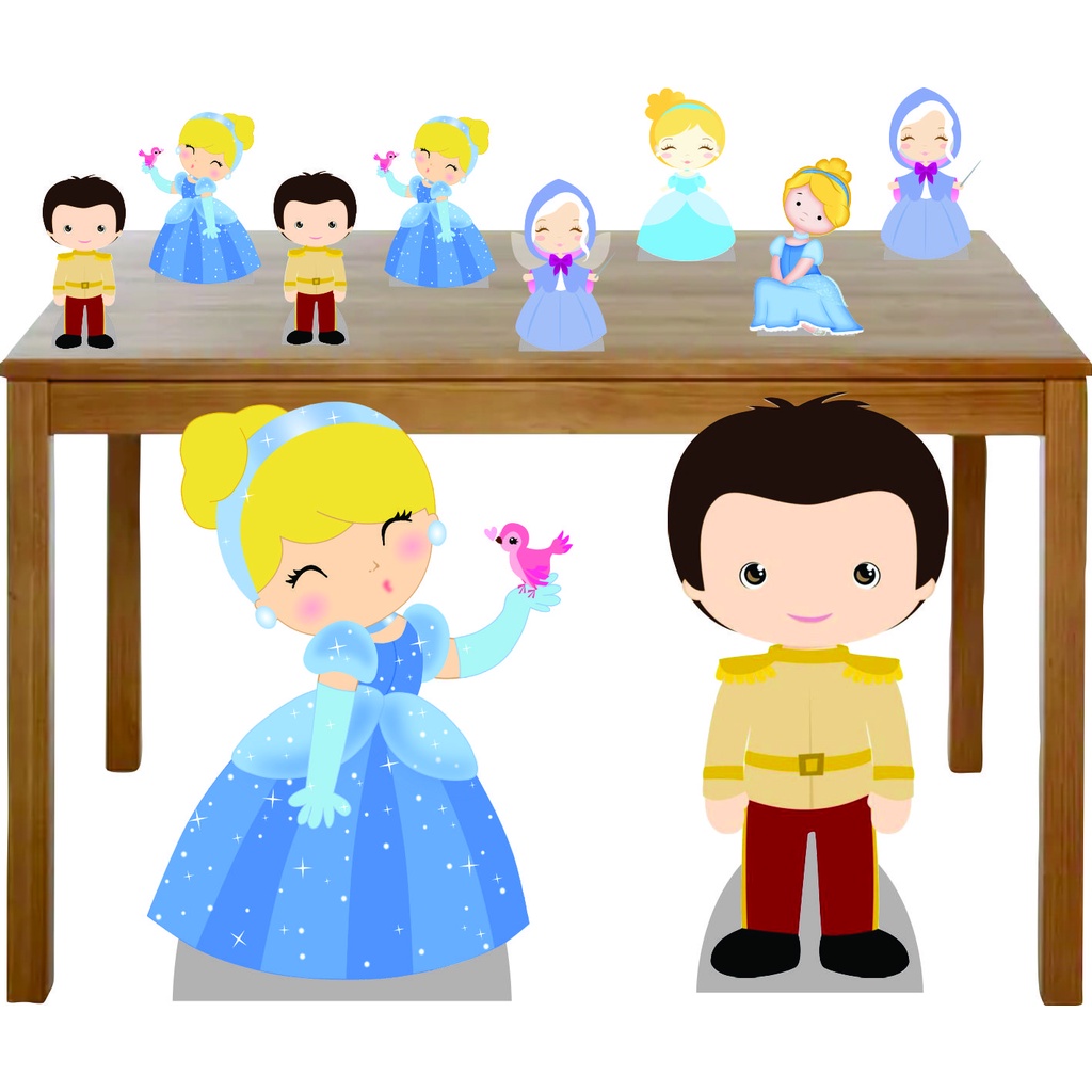 Kit Totens Display CINDERELA CUTE - Display para chão e mesa