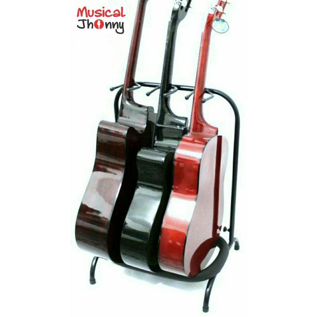 Suporte Chao Triplo Rack 3 Instrumentos Violao Guit Baixo