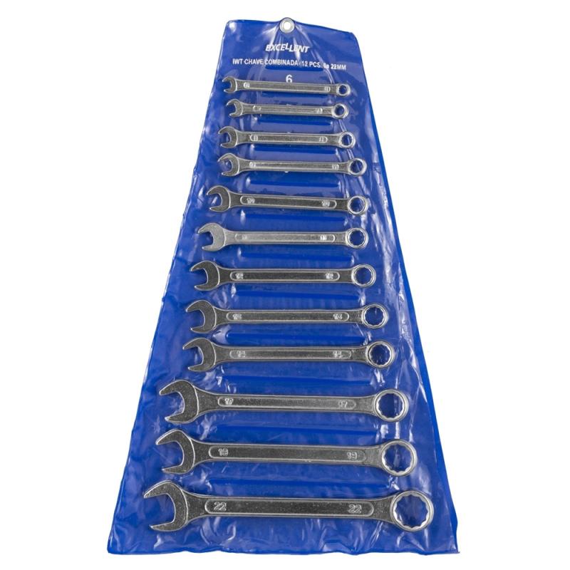 Jogo de Chave Combinada de 6 à 22 MM com 12 Peças 1WT EDA - Home & Living