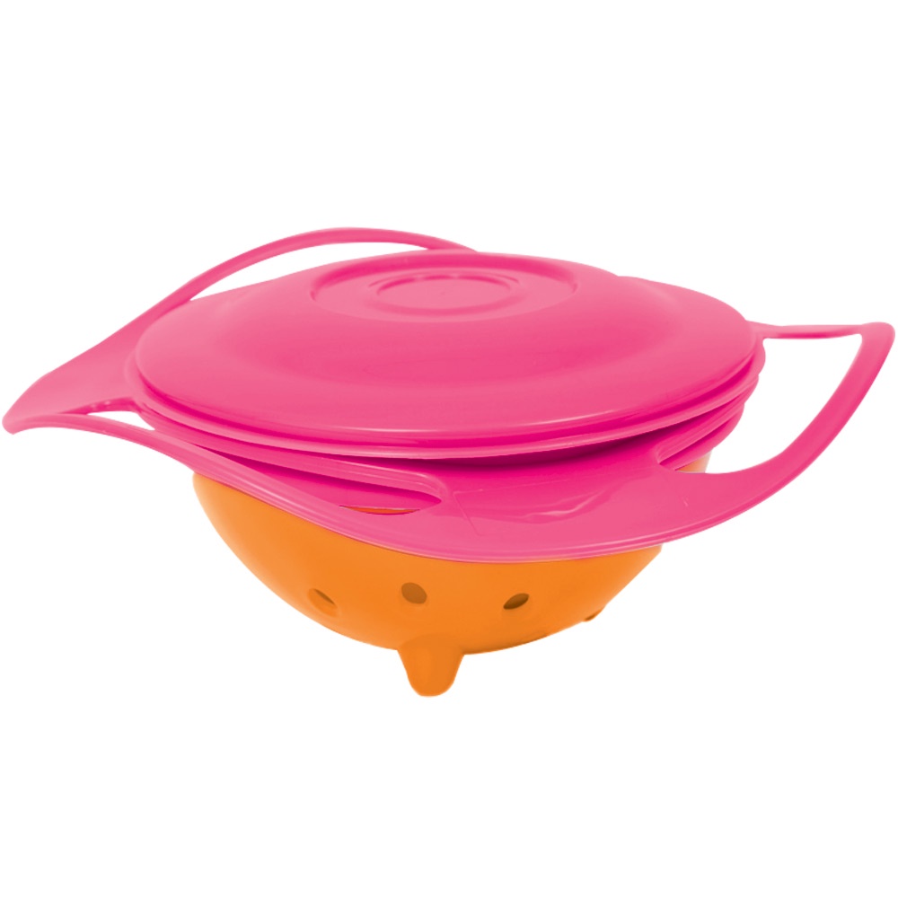 Prato Mágico Gyro Bowl 360° Buba Não Derruma Rosa