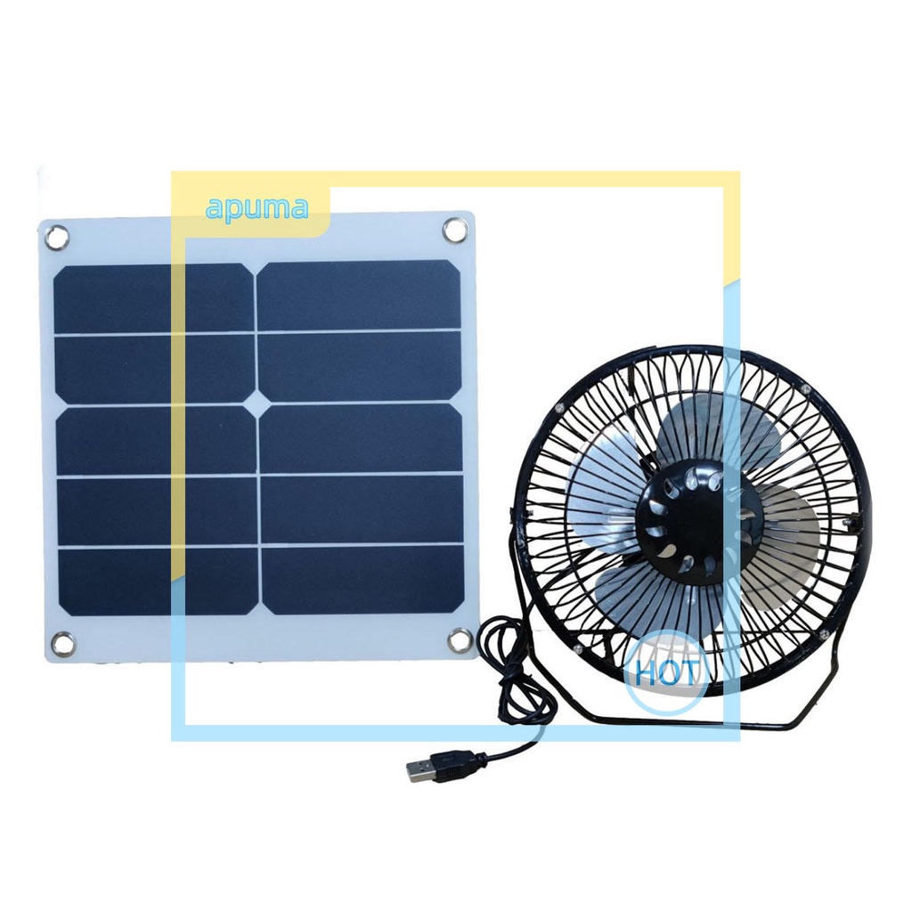 Apuma Solar Fan 12w Solar Powered Cooling Ventilation Travelling Chicken Coop Shopee Brasil