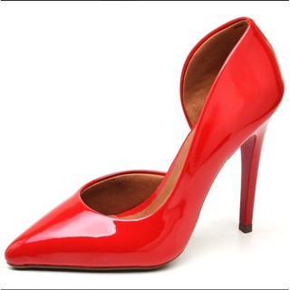 Scarpin Feminino Ptah! Salto Alto Vazado Lateral com numeração especial, dos números 33 ao 42