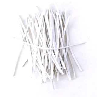 Amarrilho / Fecho / Arame encapado branco para saco de pão, orquídea - 100 unidades em Oferta na Shopee