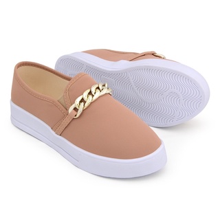 Tênis feminino Premium casual confortável iate Slip on Stillus calce fácil corrente super confortável