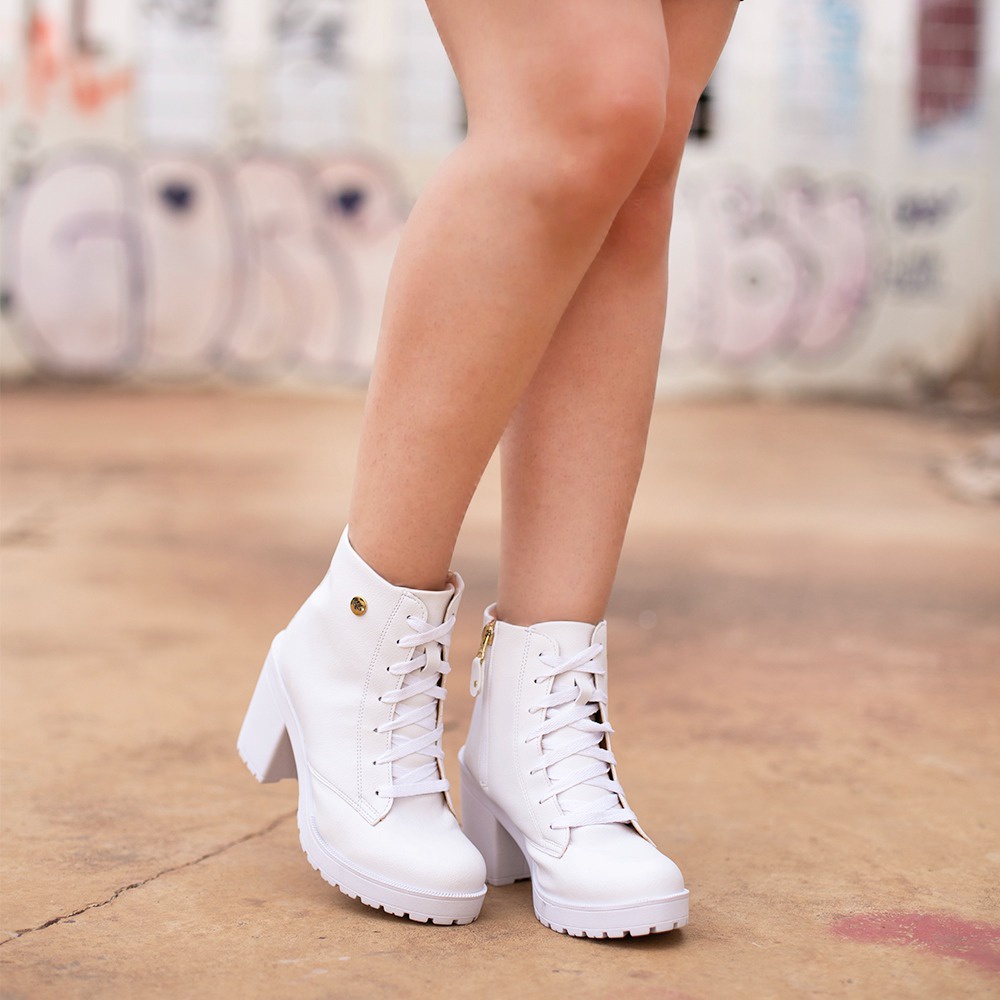 Coturno Bota Feminino Salto Alto Tratorado Exclusivo Muritalle Tamanho Especial Grande 35 ao 42 — imagem 2 de 2