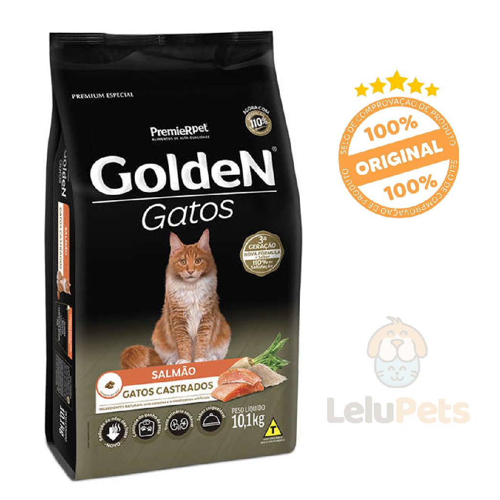 Ração Premier GoldeN Formula Gatos Castrados Salmão 10,1kg