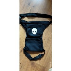 Pochete Cartucheira De Perna Alienigena Alien Motoboy Camping Pescaria Rave 5 bolsos