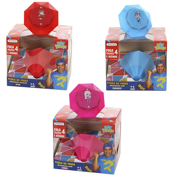 Joia Do Poder Luccas Neto Musical 4 Frases Os Aventureiros Azul Vermelho Rosa Amarelo - Dyzanna em Oferta na Shopee