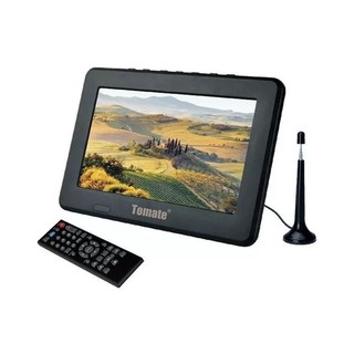 Tv Portatil Led Monitor Tv Digital 9 Pol Micro Sd Com Antena Mtm-909 Tomate