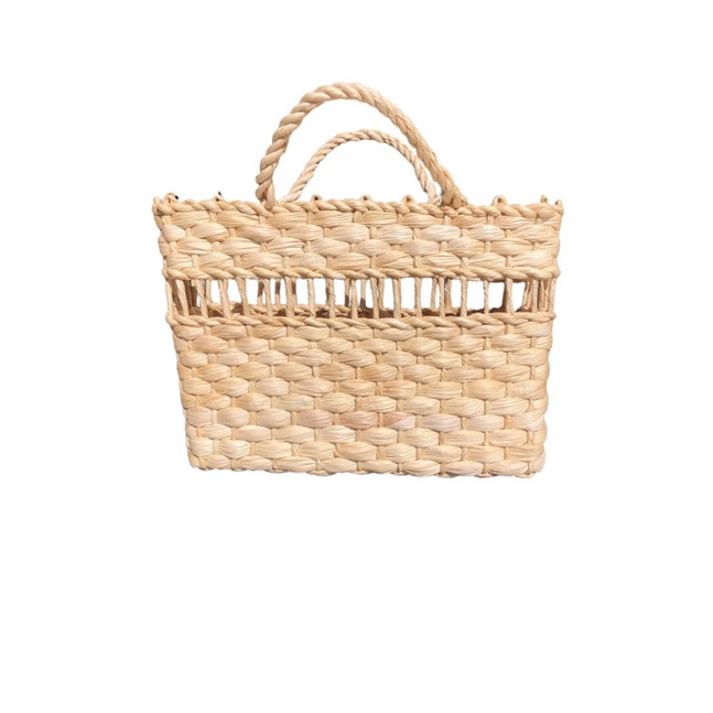 kit 10 bolsas sacolas de 26 cm em palha de milho