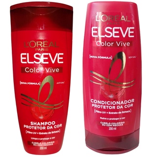 Kit Shampoo + Condicionador Color-Vive Loreal Paris 200ml Prolongador de Cor Cabelos Pintados ou com Mechas Filtro UV