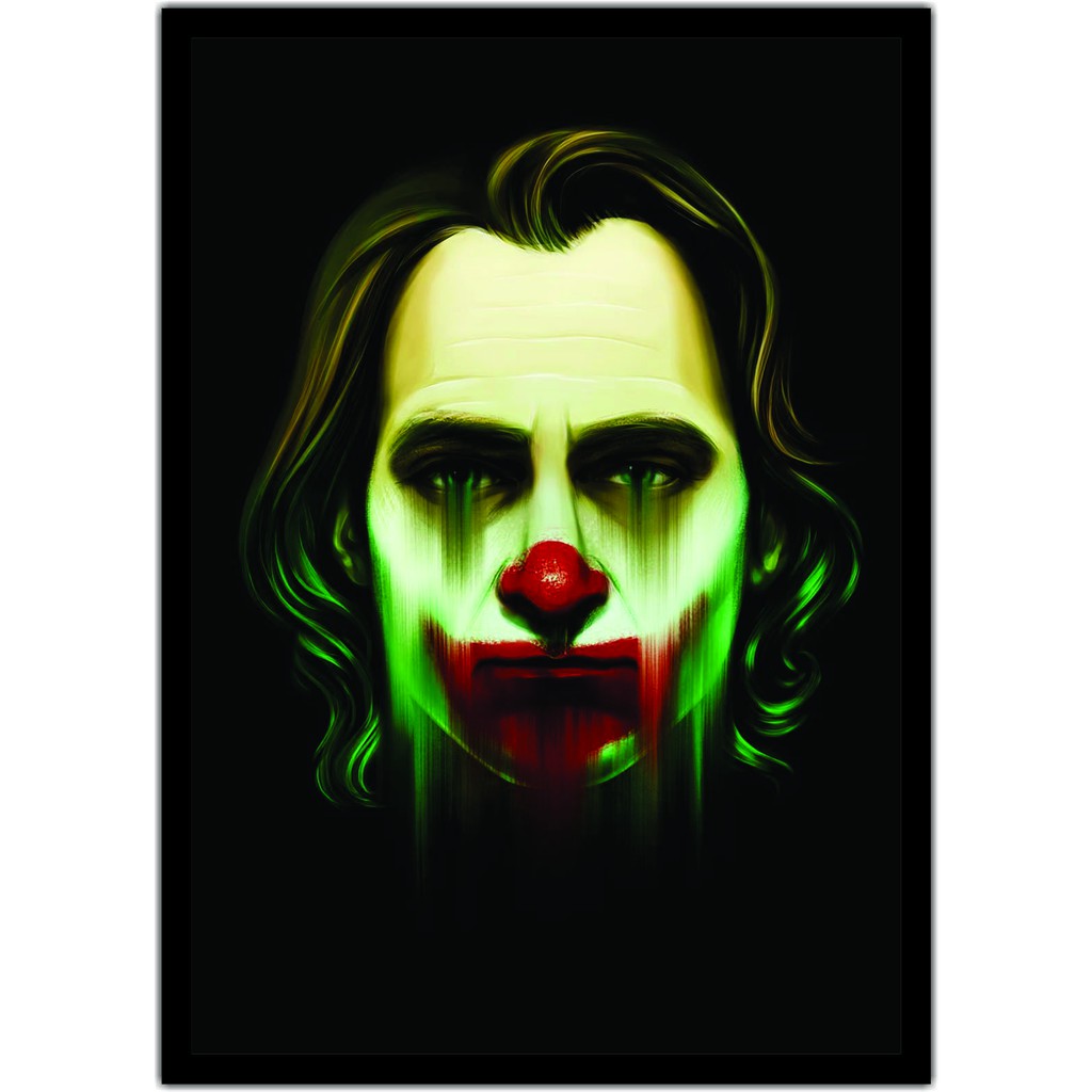 Quadro Decorativo Abstrato Coringa Joker Cinema Salas Quartos Com Moldura T02 PP