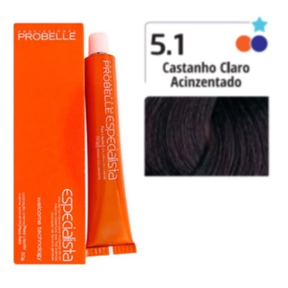 Coloração Especialista 50g 5.1 Castanho Claro Acinzentado Probelle