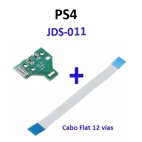 Placa USB JDS-011 + Cabo Flat 12 vias para PS4