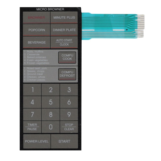 MEMBRANA MICRO-ONDAS COMPATÍVEL COM SHARP RB 5A56 RB5A56 RB4B82