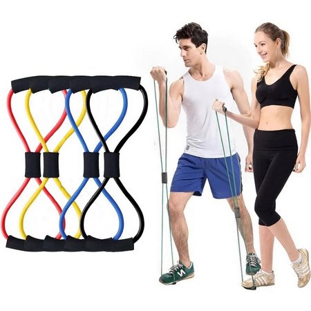kit 2 Elástico extensor Exercício em Casa Funcional Fisioterapia Academia