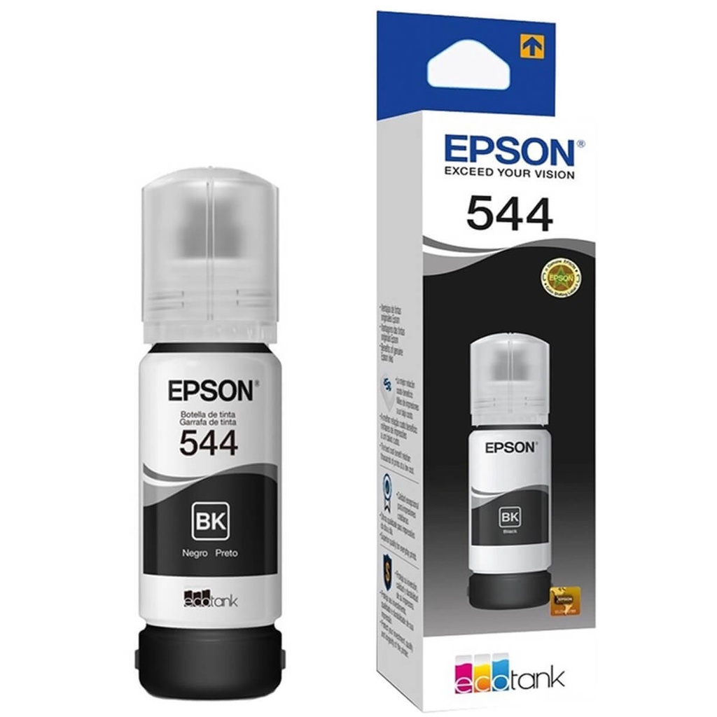 Refil De Tinta Epson T544120 T544 Preto L3150 L3110 L5190 L3250 L3210 5190 3150 3110 Original 0720