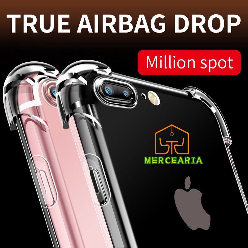 Capa de silicone transparente reforçada para iPhone TPU capa de silicone macio iPhone 6 7 8 11 12 XR plus