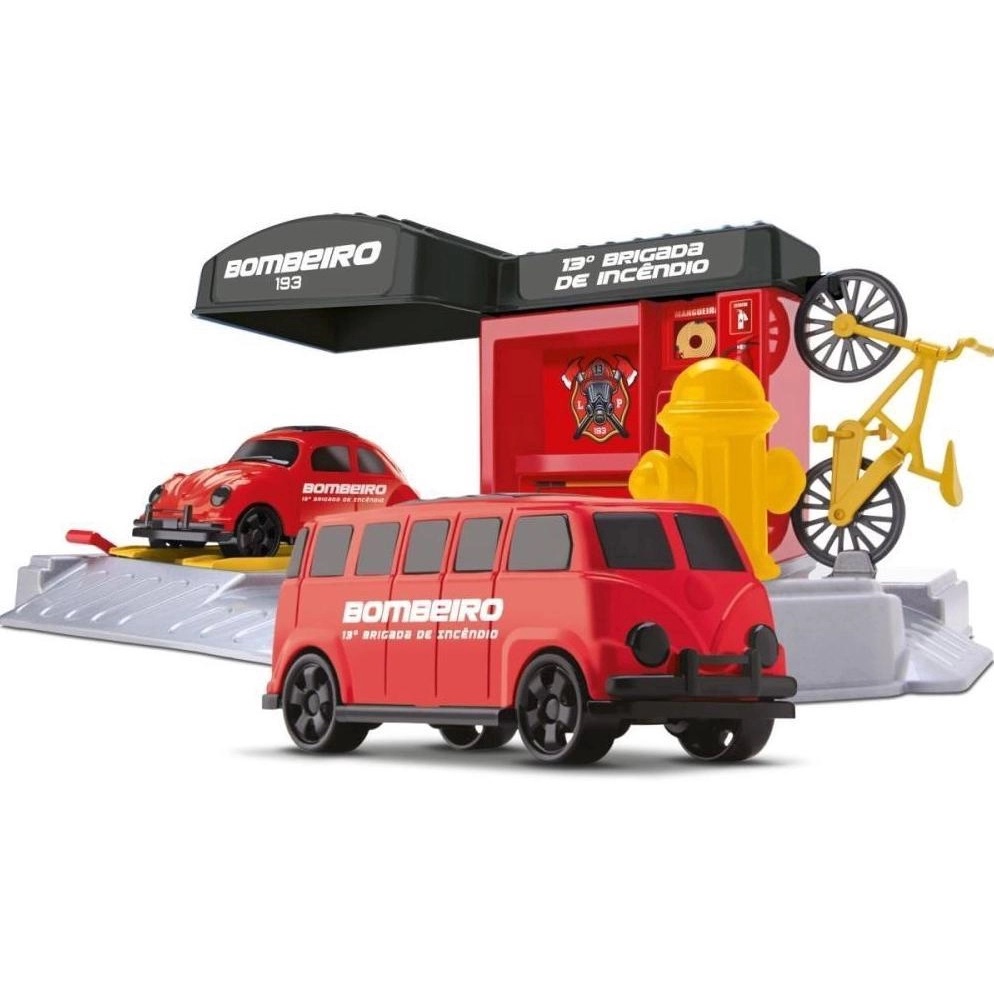 Pista Posto Carro Bombeiro Furgão