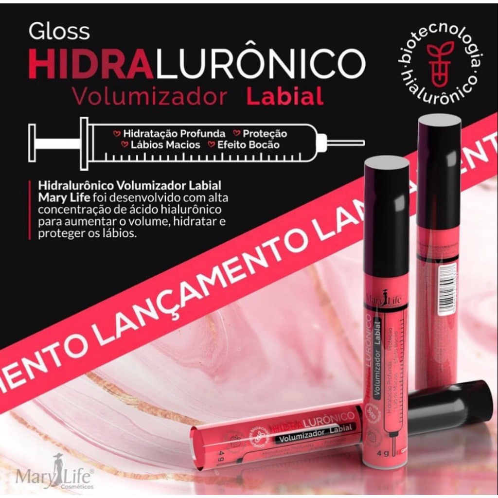 LIP GLOSS EFEITO BOTOX COM ACIDO HIALURONICO Shopee Brasil