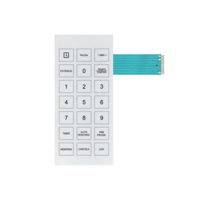Membrana Teclado Microondas Brastemp Bmp40 Bmp 40 Aab Branca