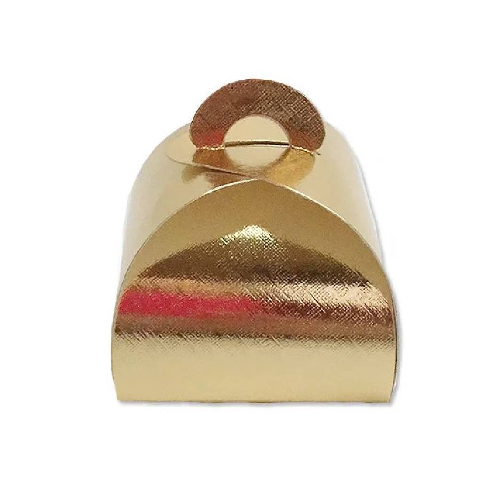 Caixa Bem Casado Ouro - 6,5x6,5x5,5cm 12un - Assk Rizzo