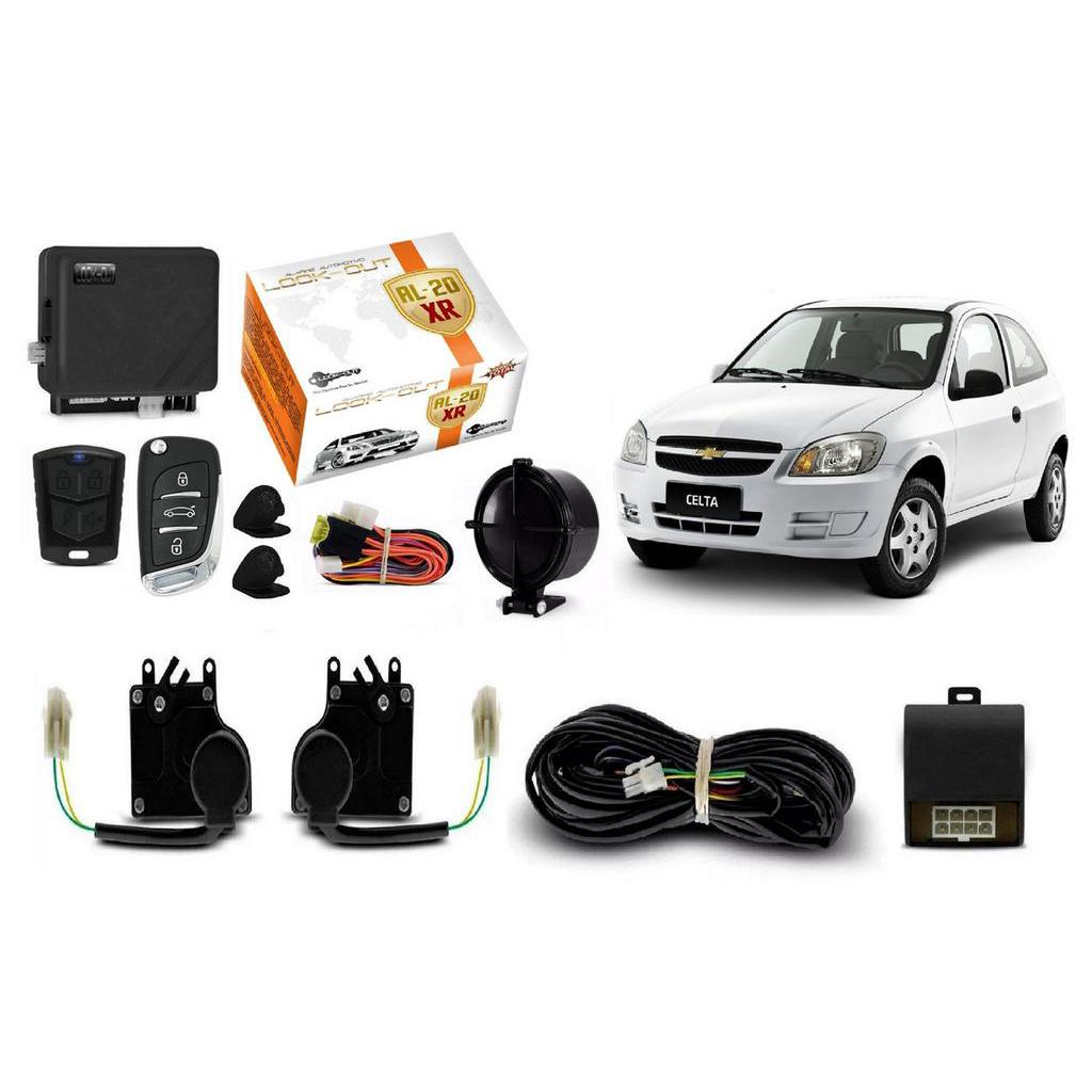 Kit Alarme Canivete + Trava Eletrica Celta life spirit 2 Portas