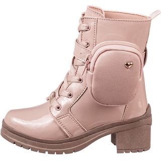 Bota Montaria GiGiL Teen Infantil Coturno Salto Menina Cano Curto Bag Blogueira Festa Confortável Moda Atual