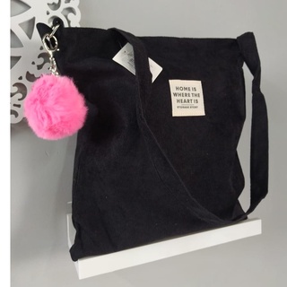 Bolsa Feminina De Lona Ombro Bolsa Transversal Tecido De Pano Canelada Da Moda/BOLSA LONA TRANSVERSAL
