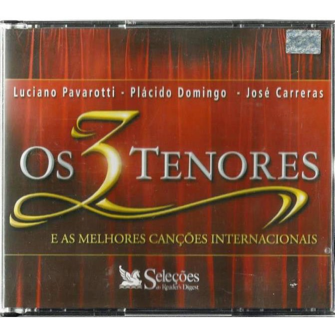 266 Mcd- CD Original 2000- Os 3 Tenores- E As Melhores Canções Internacional- 4 CDs- CD 1 Viva Itália- CD 2 José Carreras- Romantismo e Virtuosismo- CD 3 Luciano Pavarotti- Paixão e Emoção- CD 4 Plácido Domingo- Talento e Carisma