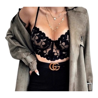 CROPPED RENDA FUNDO NUDE Top Croped
