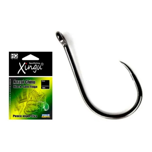 Anzol Chinu Black Tamanho 12 Kit com 10pçs Anzol Sem Farpas Fisga Para Pesca Esportiva Pesqueiro