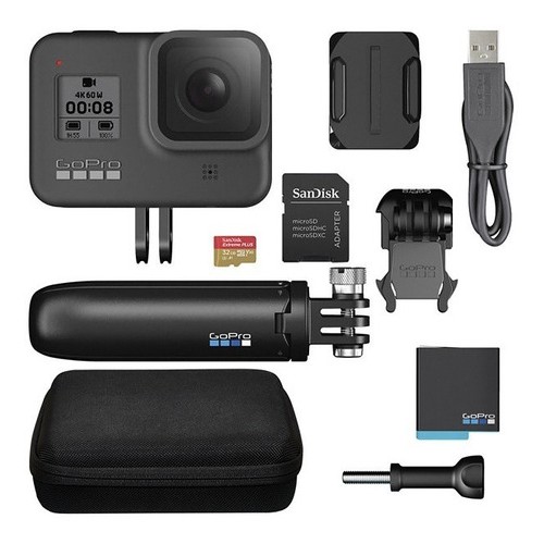 Câmera Gopro Hero 8 Black - Kit Combo Completo