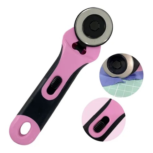Cortador Circular de tecido 45mm Patchwork e Scrapbook Reto Rosa em Oferta na Shopee