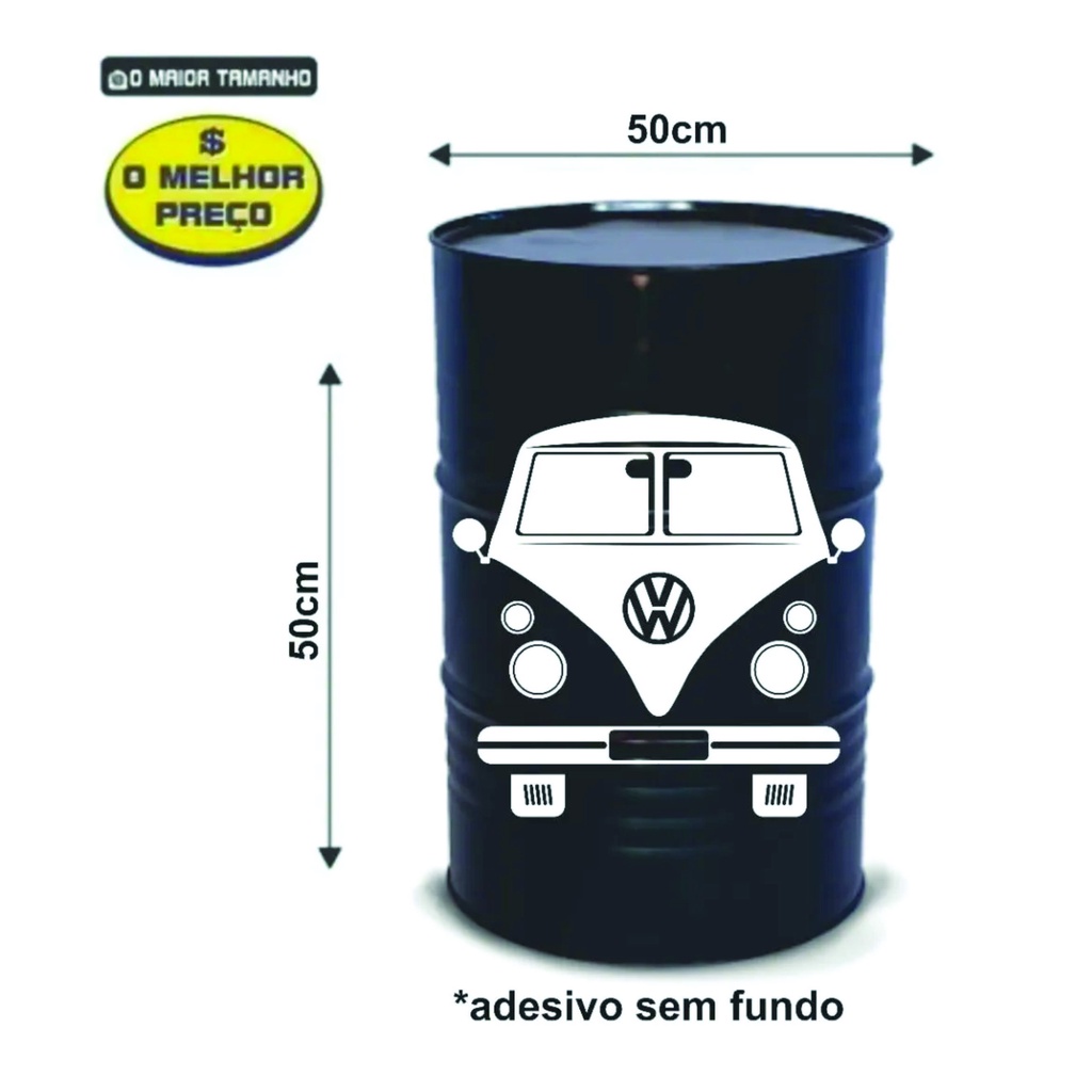 Adesivo Decorativo Kombi Tambor Tonel Barril 200l