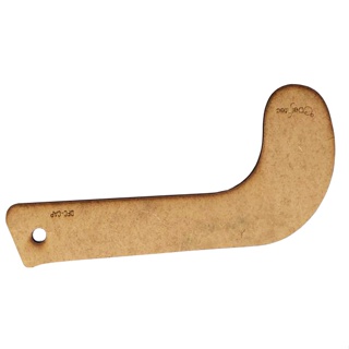 Regua Curva Cava Gancho Grande em MDF em Oferta na Shopee