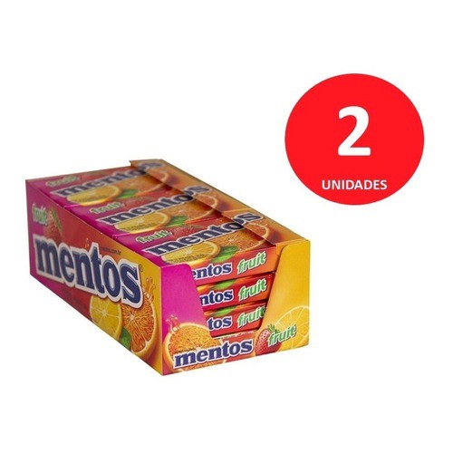 Kit c/2 Displays Mentos Slim Box 12 X 24,1G - Fruit | Shopee Brasil