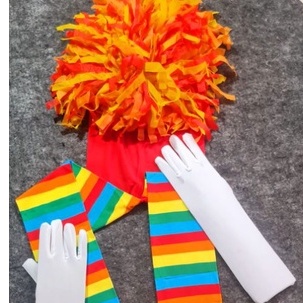 Kit Acessorios Peruca, Meia e Luvas Longas e Curtas para Fantasia de Emilia Sítio do Pica Pau Amarelo Escolha o SEU KIT