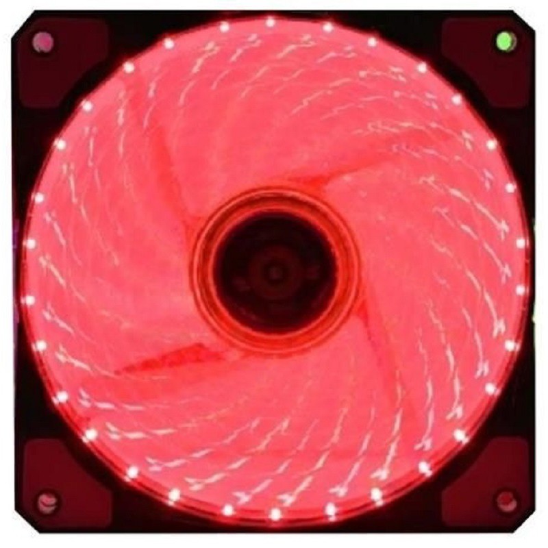 Cooler Gamer Fan 120mm 12cm P/ Gabinete C/ 33 Led Vermelho