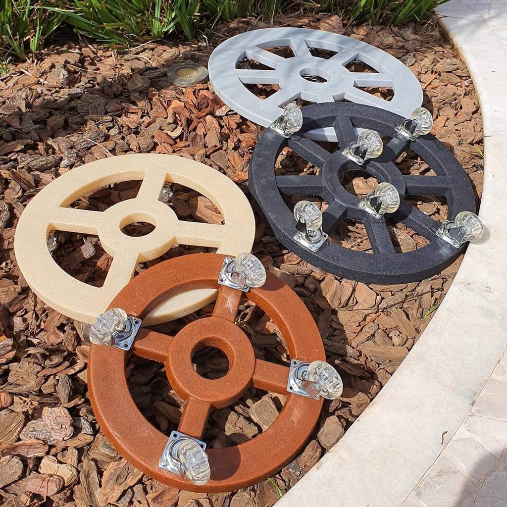 Suporte Redondo com Roda  20cm - Alpe & Aritana em Oferta na Shopee