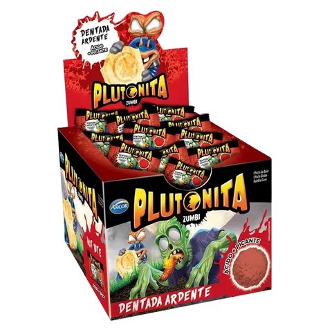 Halloween Chiclete Plutonita Dentada Ardente 180g Com 40 Unidades - Arcor