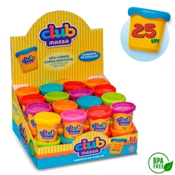 Kit Potinho De Massinha Massa De Modelar Divertoys 25 Potes