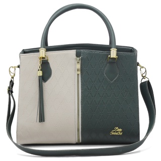 Promoção Bolsa Bicolor Feminina Transversal Grande Atacado Livia Sabatini