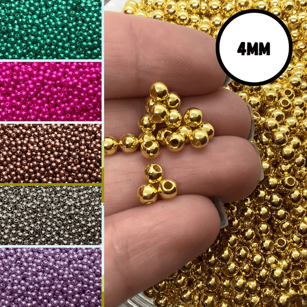 Pérola ABS Mini 4mm Pacotinho Com 500 Unidades em Oferta na Shopee