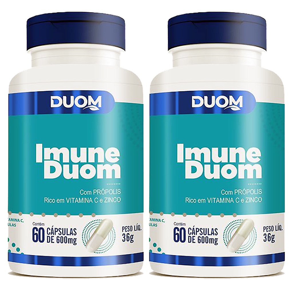 Kit 2 Und Imune 60cps 600mg (Própolis, Vitamina C e Zinco)
