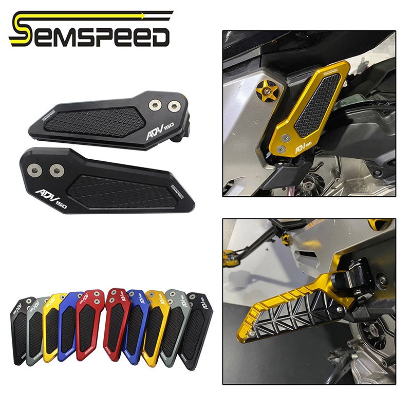 Para Honda ADV 150 ADV150 2019-2023 Motocicleta CNC Apoio Os Pés Pedais Traseiro Passageiro Pé Pegs Esteira